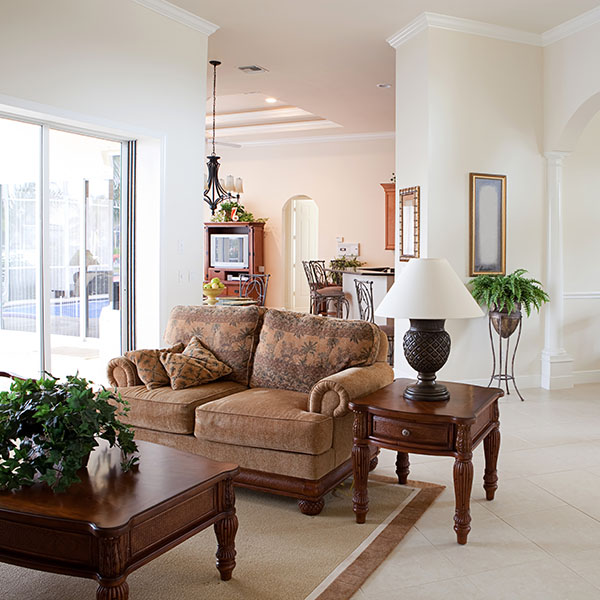 Living Room Area Of A Remodeled Home